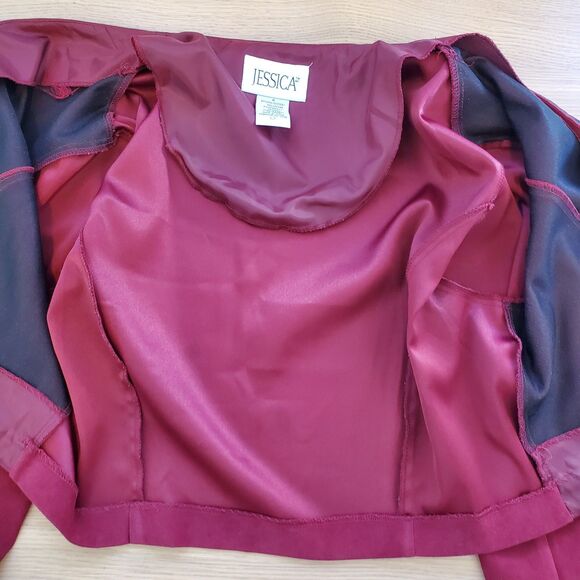 Vintage 90's Jessica Maroon Bolero Jacket - Picture 7 of 8